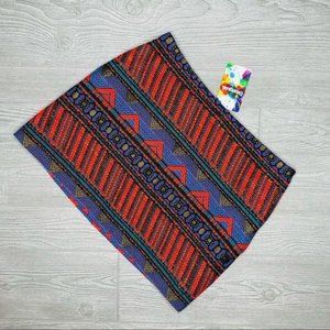 Nwt designual Aztec metallic embroidered skirt short large (10)